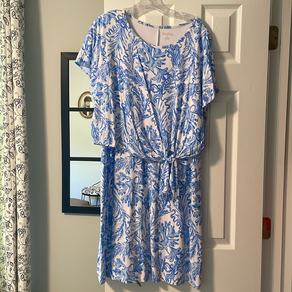 Blue and White Lilly Pulitzer Dress XL